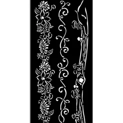 Online Plantilla de stencil Bordes Romantic Hidden Grove 12x25cm Plantillas