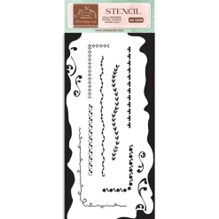 Hot Plantilla de Stencil Bordes Welcome Home Create Happiness 12x25cm Plantillas