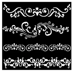 Hot Plantilla de stencil Borders Around the World 18x18cm Plantillas