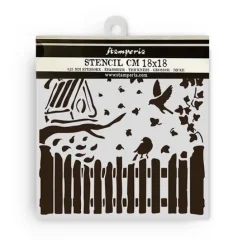 Discount Plantilla de stencil Casita House of Roses 18x18cm Plantillas