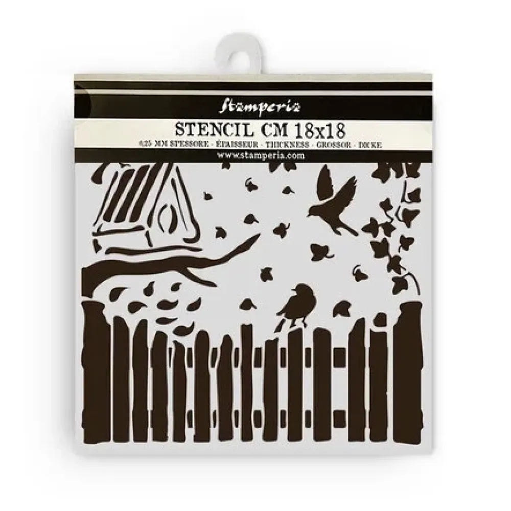 Discount Plantilla de stencil Casita House of Roses 18x18cm Plantillas