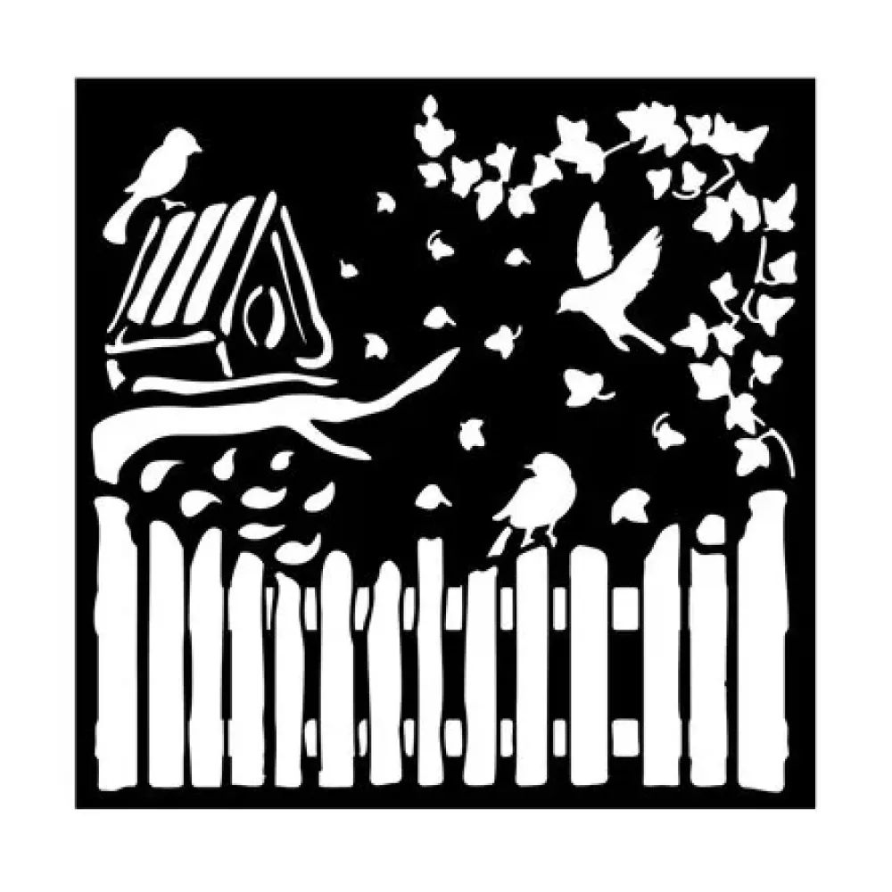 Discount Plantilla de stencil Casita House of Roses 18x18cm Plantillas