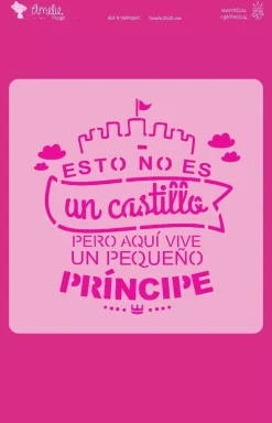 Best Plantilla de stencil Castillo príncipe 20x20cm Plantillas
