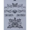 Sale Plantilla de stencil Cenefas Florales 25x35cm Plantillas