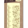 Sale Plantilla de stencil Cenefas flores 12,5x25cm Plantillas