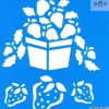 Sale Plantilla de stencil Cesta de fresas 25,5x21,5cm Plantillas