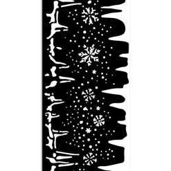 Sale Plantilla de stencil Copos de nieve Dewdrops 12x25cm Plantillas