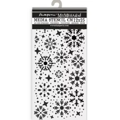 New Plantilla de stencil Copos de nieve Romantic Gear Up For Christmas Plantillas