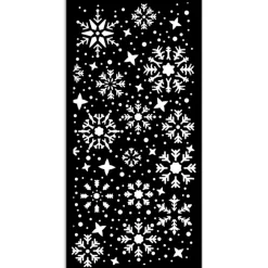 New Plantilla de stencil Copos de nieve Romantic Gear Up For Christmas Plantillas