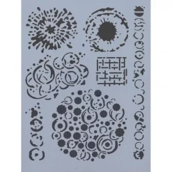 Online Plantilla de stencil Círculos 25x35cm Plantillas