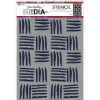 Clearance Plantilla de Stencil Cross Hatch Dina Wakley Media 22x15cm Plantillas
