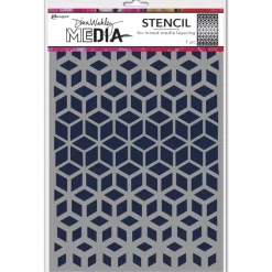 Discount Plantilla de Stencil Cubed Dina Wakley Media Plantillas