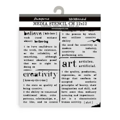 Plantilla de stencil Diccionario Best Sellers 12x12cm Plantillas