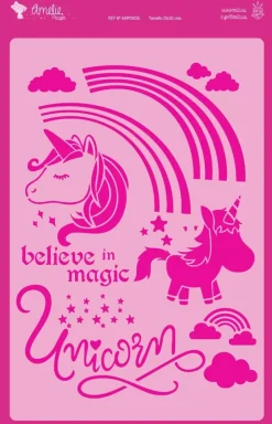 Best Plantilla de stencil Dos unicornios 20x30cm Plantillas