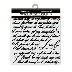 Plantilla de stencil Escrito Masquerade 12x12cm Plantillas