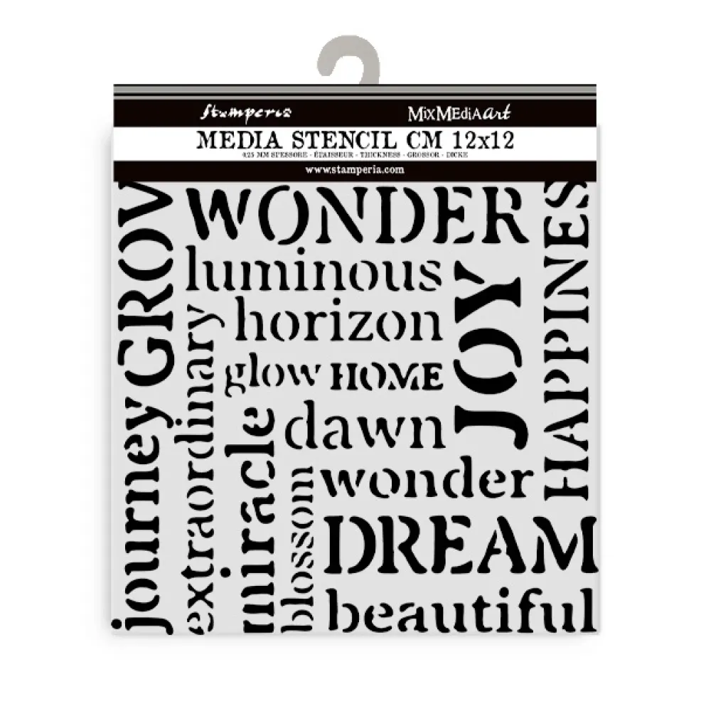Outlet Plantilla de stencil Escritos Romantic Hidden Grove 12x12cm Plantillas