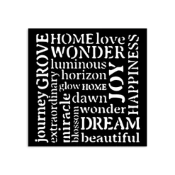 Outlet Plantilla de stencil Escritos Romantic Hidden Grove 12x12cm Plantillas