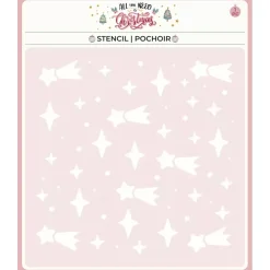 Discount Plantilla de Stencil Estrellas All You Need is Christmas 15x15cm Plantillas