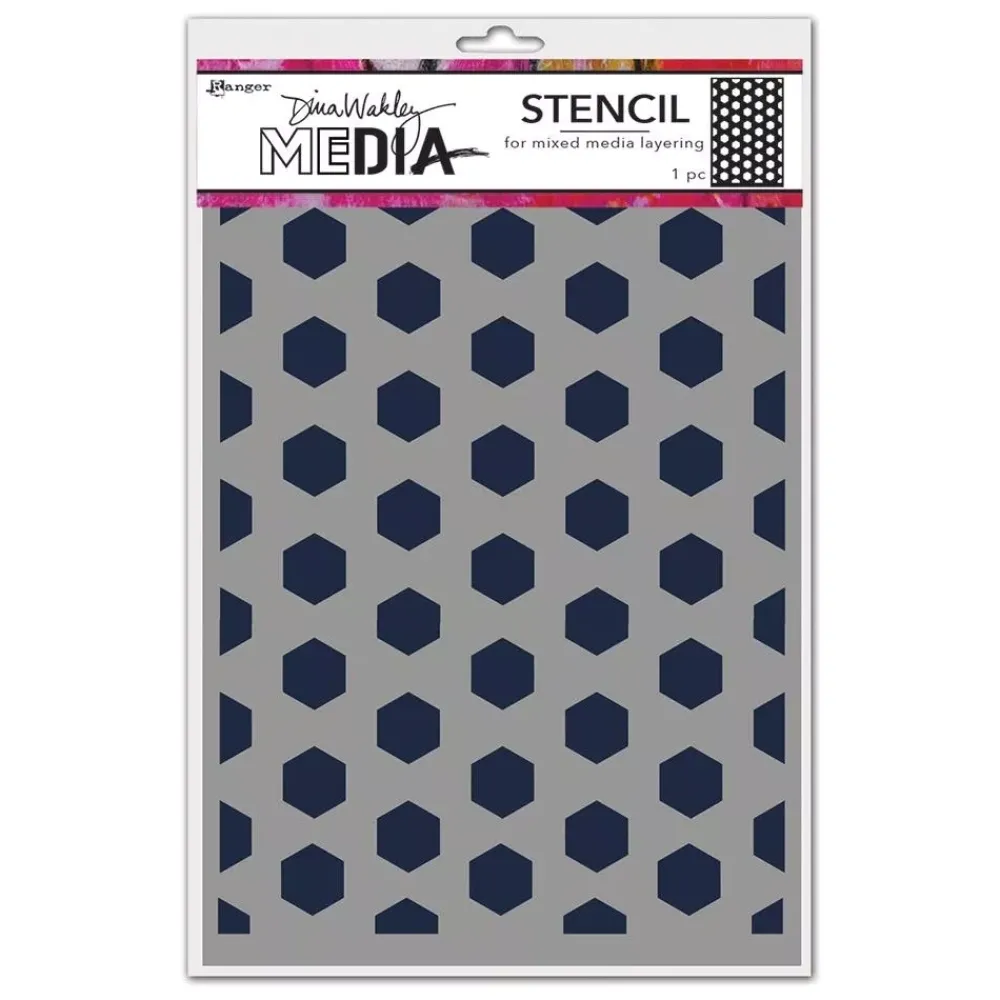 Hot Plantilla de Stencil Fence Dina Wakley Media Plantillas