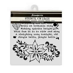 Discount Plantilla de stencil Flor de Pascua The Nutcracker 18x18cm Plantillas