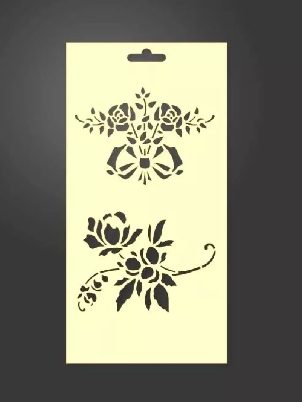 Outlet Plantilla de stencil Flores 1091 12,5x25cm Plantillas
