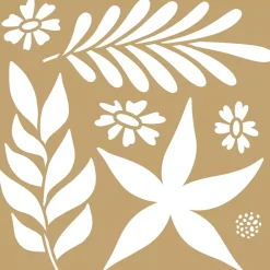 Online Plantilla de Stencil Flores Color Block Plantillas