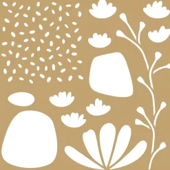 Online Plantilla de Stencil Flores Color Block Plantillas