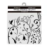 Online Plantilla de stencil Flores Romantic Hidden Grove 12x12cm Plantillas