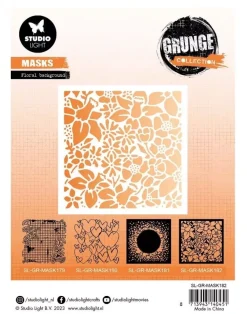 Clearance Plantilla De Stencil Floral Background Grunge Collection Plantillas