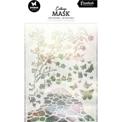 Discount Plantilla de Stencil Fluttering Flowers Essentials Collection Plantillas