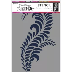 Hot Plantilla de Stencil Giant Flourish Dina Wakley Media 22x15cm Plantillas