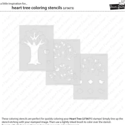 Sale Plantilla de stencil Heart Tree Plantillas