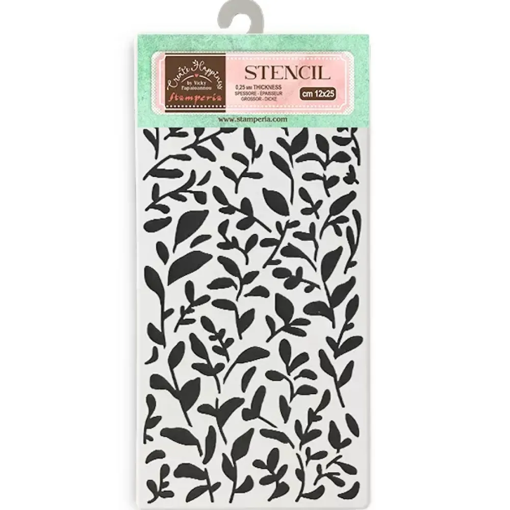 Hot Plantilla de stencil Hojas Secret Diary 12x25cm Plantillas