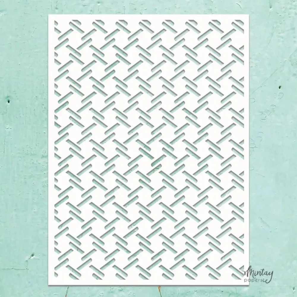 Clearance Plantilla de Stencil Kreativa Checkered Plate 15x20cm Plantillas