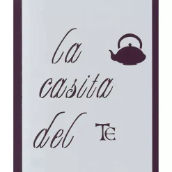 Plantilla de Stencil La casita del té 15x10,5cm Dayka Plantillas