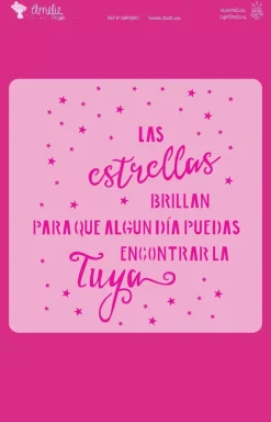 Best Plantilla de stencil Las estrellas brillan 20x20cm Plantillas