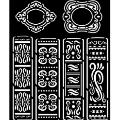 Best Plantilla de stencil Libros Vintage Library 20x25cm Plantillas