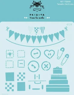 Sale Plantilla de stencil Maletas 15x15cm Plantillas