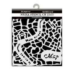 Discount Plantilla de stencil Mapa Art of Travelling 12x12cm Plantillas