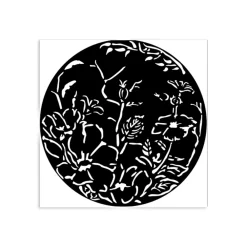 Discount Plantilla de stencil Marco redondo con flores Best Sellers 12x12cm Plantillas