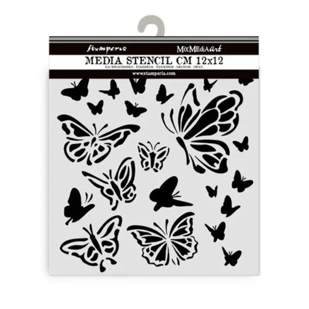 Hot Plantilla de stencil Mariposas House of Roses 12x12cm Plantillas