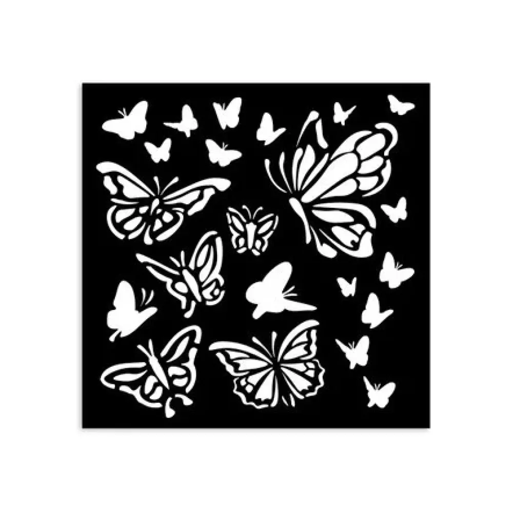Hot Plantilla de stencil Mariposas House of Roses 12x12cm Plantillas