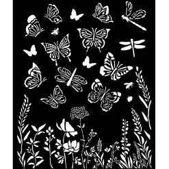 Discount Plantilla de stencil Mariposas Lavender Plantillas