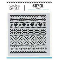 New Plantilla de stencil Motivos invernales Florileges Design Plantillas
