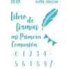 Clearance Plantilla de stencil Motivos Comunión 15x20cm Plantillas