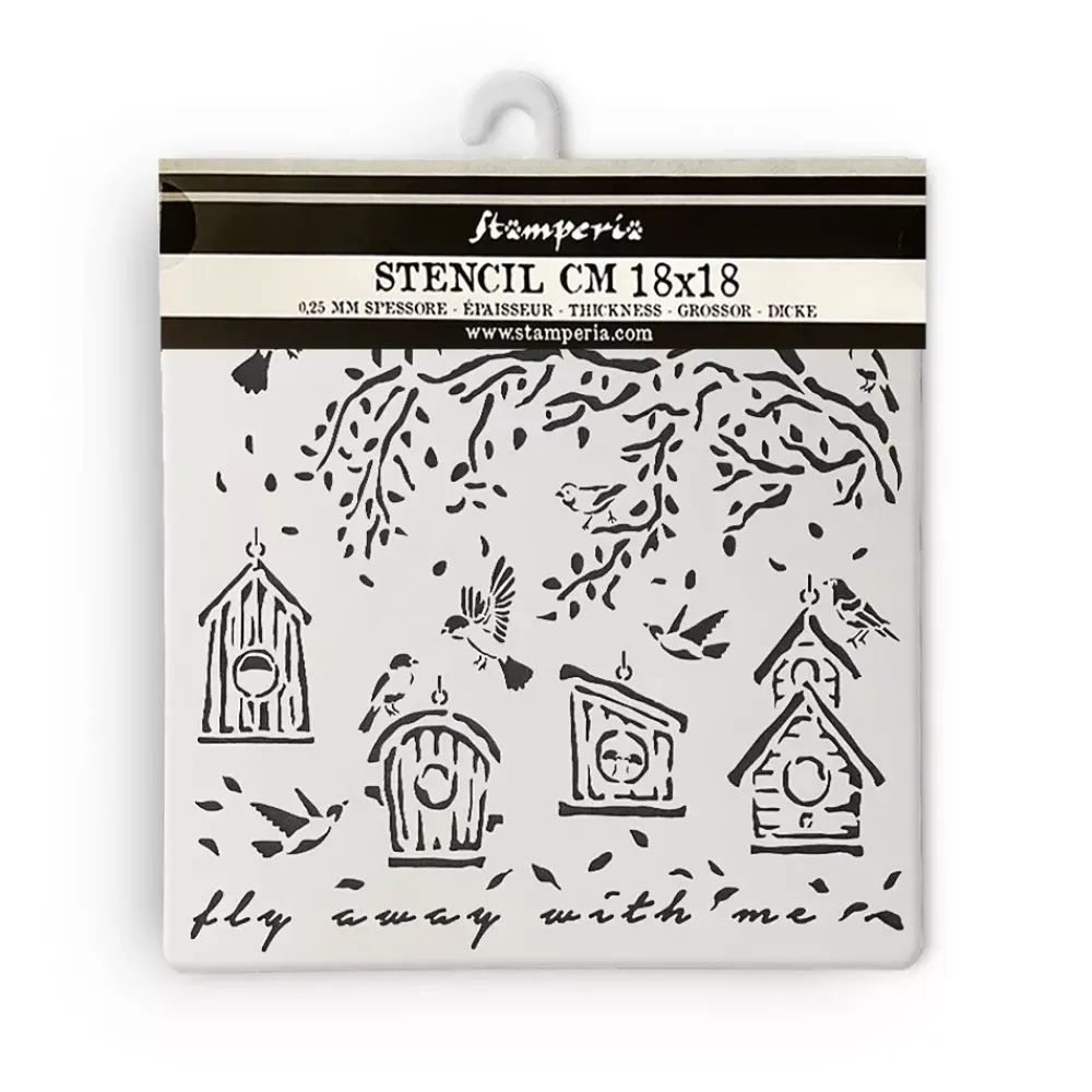 Best Plantilla de stencil Nidos Garden 18x18cm Plantillas