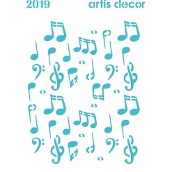 Best Plantilla de Stencil Notas Musicales 15x20cm Plantillas