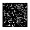 Best Plantilla de Stencil Notas Musicales Precious 18x18cm Plantillas