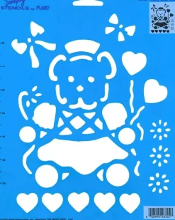 Discount Plantilla de stencil Osito Luv 25,5x21,5cm Plantillas