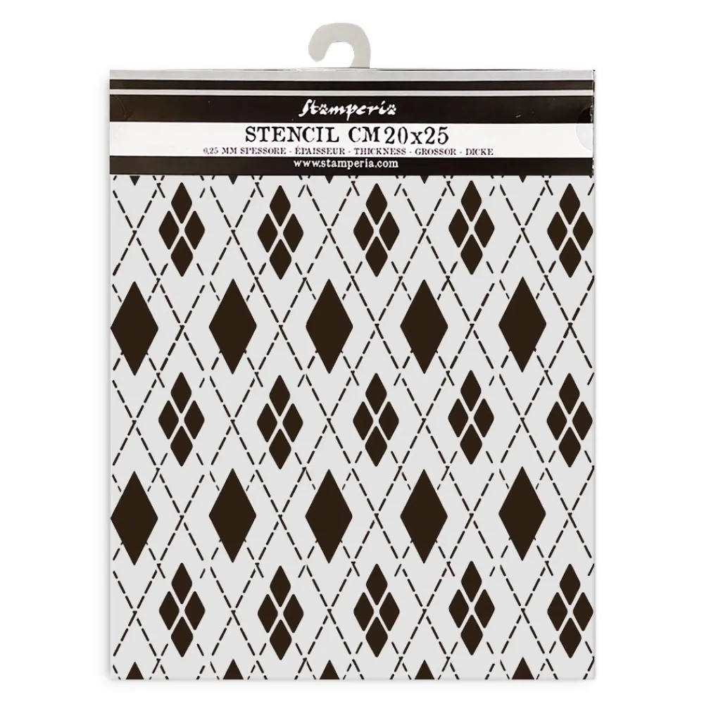 Discount Plantilla de stencil Patrón de Rombos Master of Magic 20x25cm Plantillas